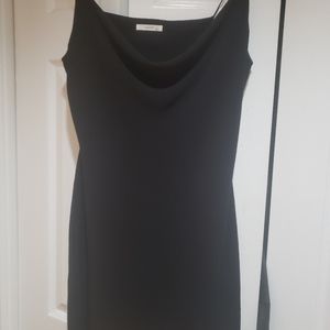 Slip dress with a cowl neck